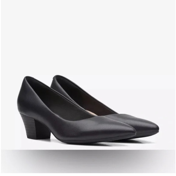 Clarks Shoes - Clarks Teresa Block Heel Comfort Pumps